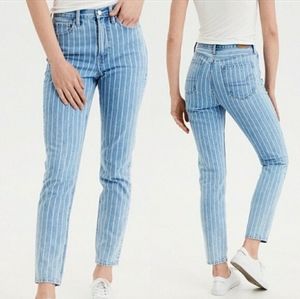 Size 10 American Eagle striped mom jeans